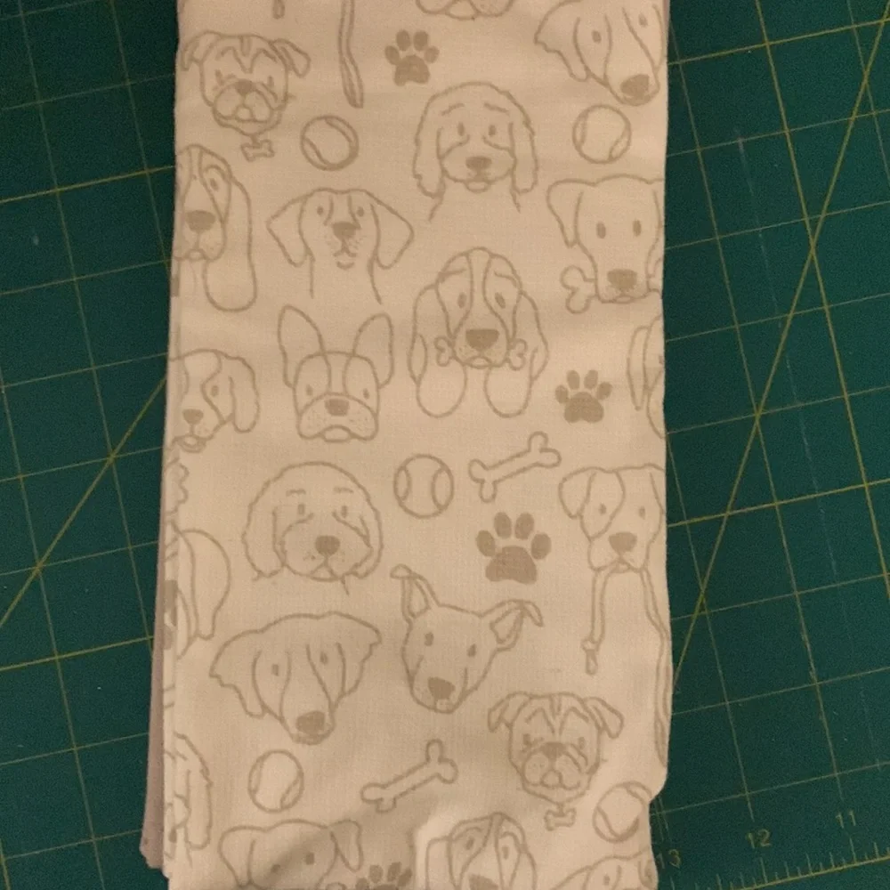 Wipe your paws dish‎ towel set in gray/white